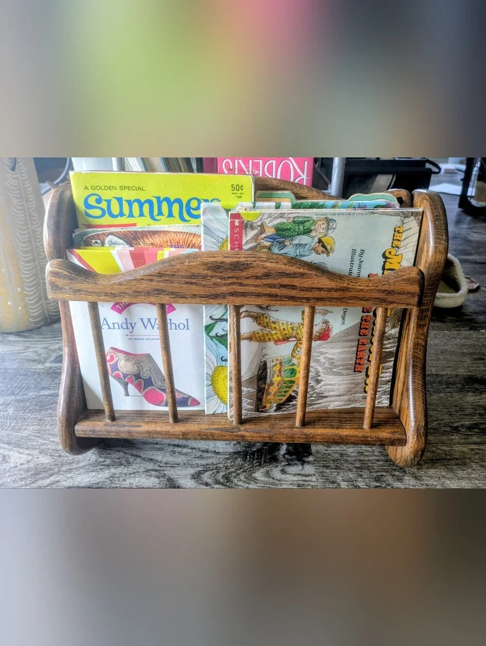 Rare Vintage Solid Wood Wall Rack Heavy-duty, beautifully crafted solid wood